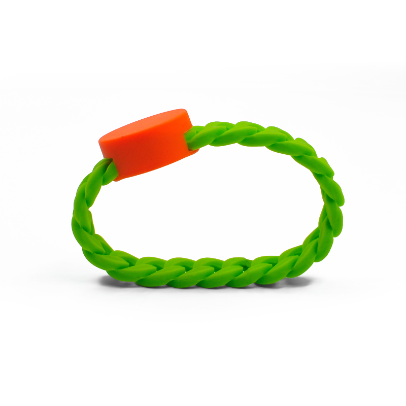 GJ09 RFID Twist Silicone Wristband Waterproof Rubber Wristbands