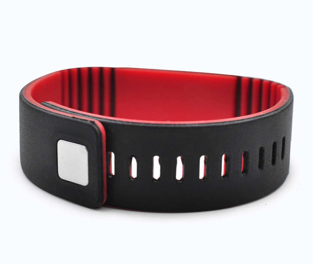 GJ18 RFID NFC Silicone Wristband Reusable Two-color Buckle Bracelets