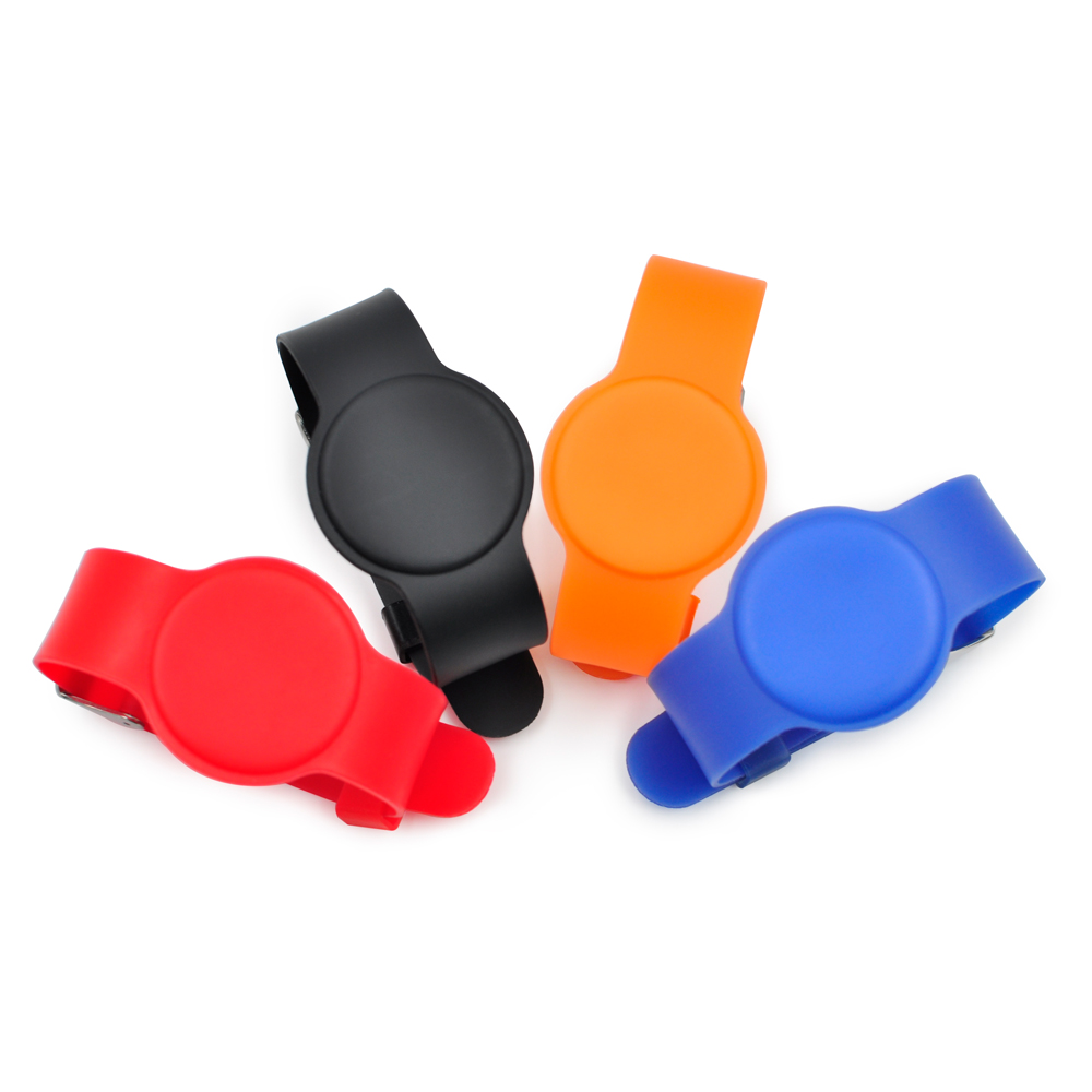 PVC02 RFID Soft PVC Wristband Adjustable Watch Button Bracelets