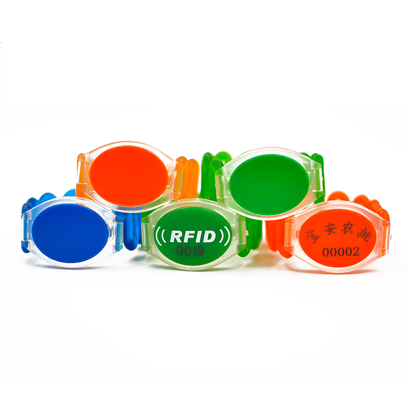 SJ01 RFID Waterproof Plastic Wristband Watch Type Bracelets